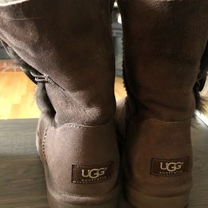 UGG Brown Bailey Button Boots